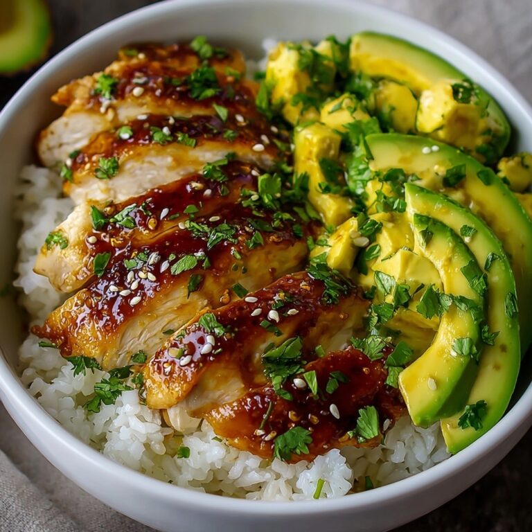 Honey Lime Chicken & Avocado Rice Stack for a Fresh Dinner Recipe