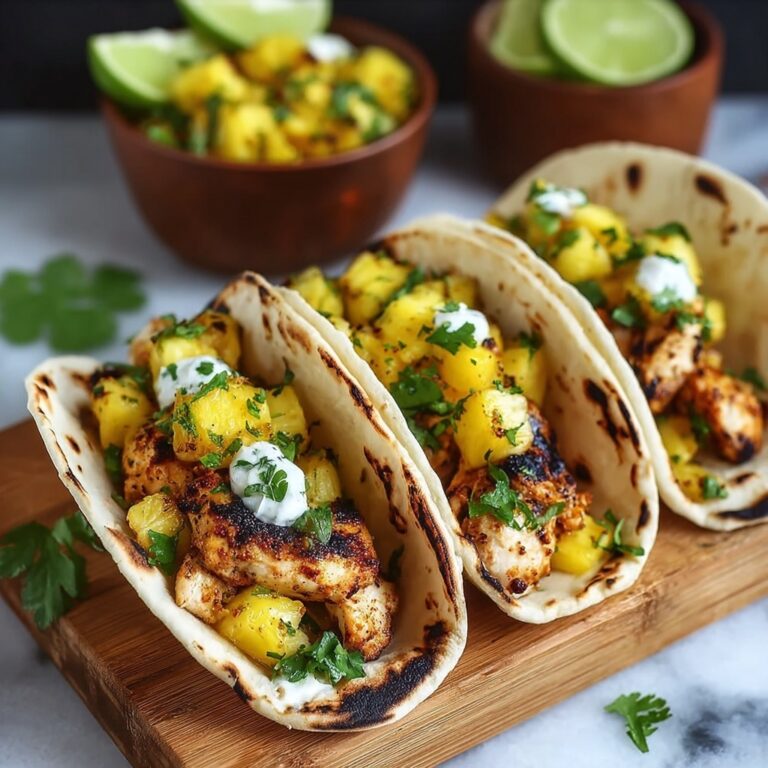 One Pan Chicken and Pineapple Tacos Recipe