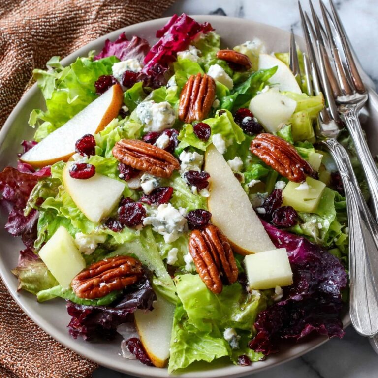 Winter Salad with Pears, Cranberries, and Blue Cheese Recipe