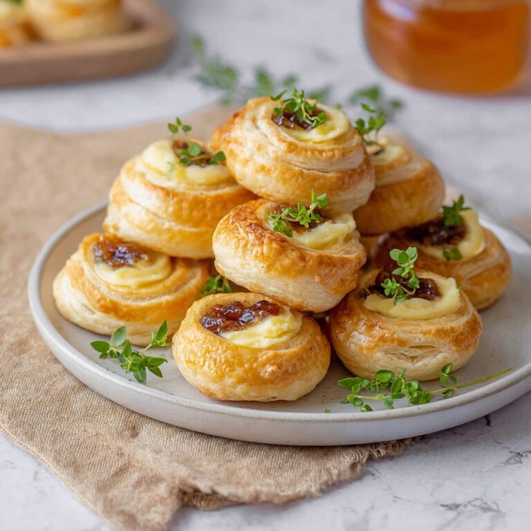 Puff Pastry Brie Bites with Fig Jam, Honey, and Thyme Recipe
