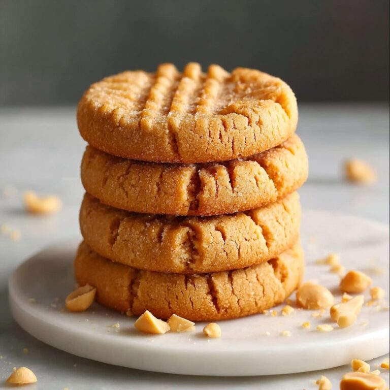 Thick and Chewy Peanut Butter Cookies Recipe
