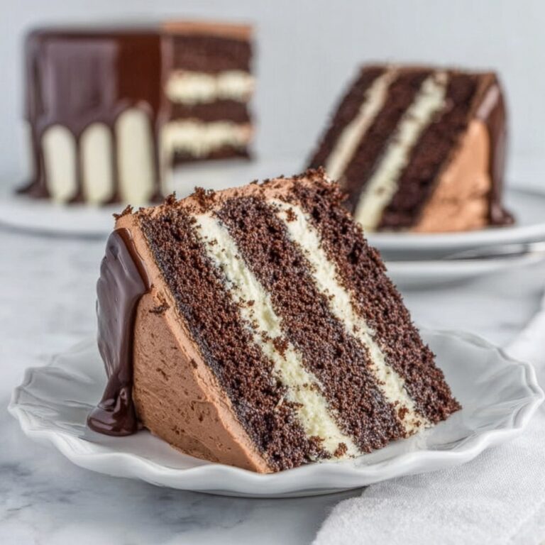 Tuxedo Cake (Vanilla–Chocolate Layers) Recipe