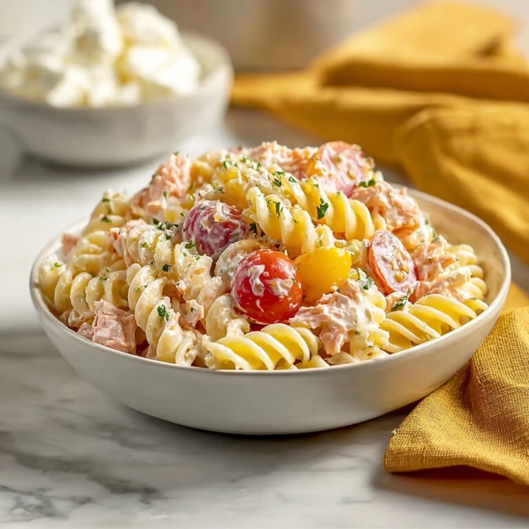 Garlic Baked Feta Salmon Pasta Recipe