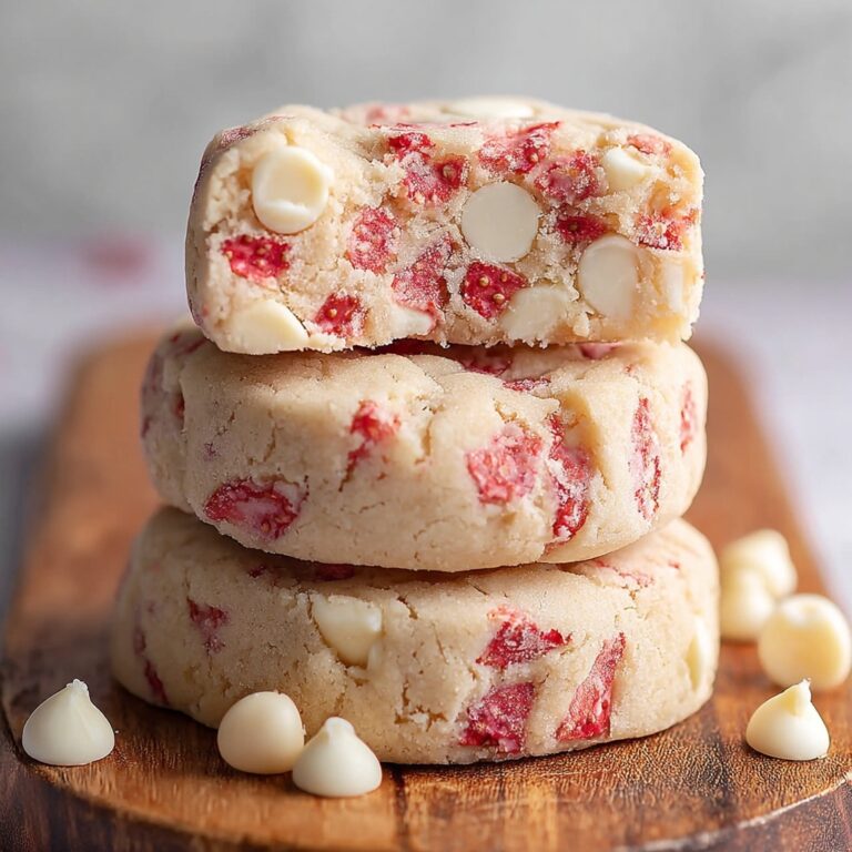 Strawberry White Chocolate Shortbread Cookies Recipe