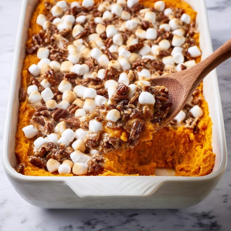 Sweet Potato Casserole with Pecans, Marshmallows, and Spiced Brown Sugar Recipe