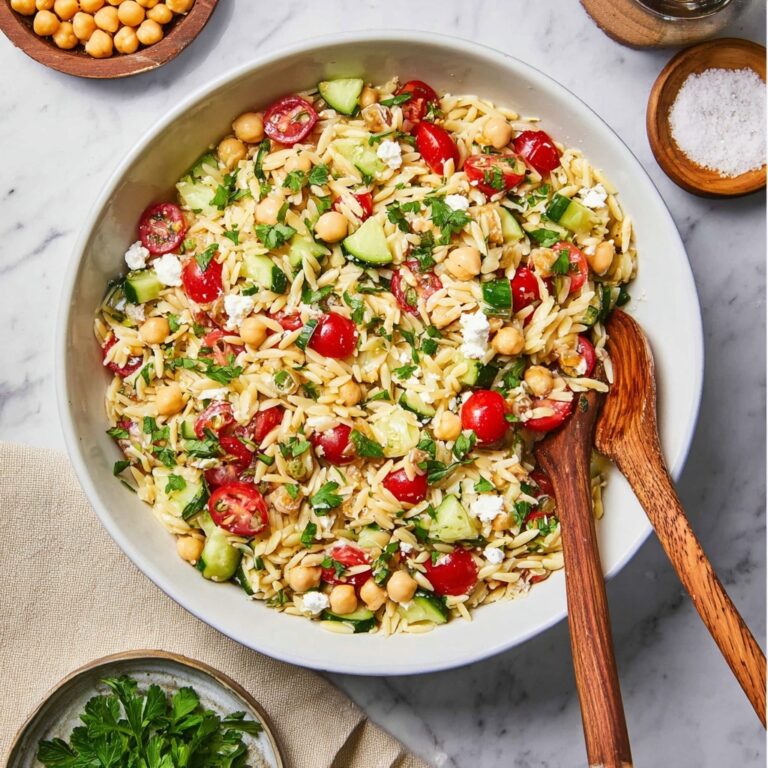 Orzo Pasta Salad With Feta & Lemon Recipe