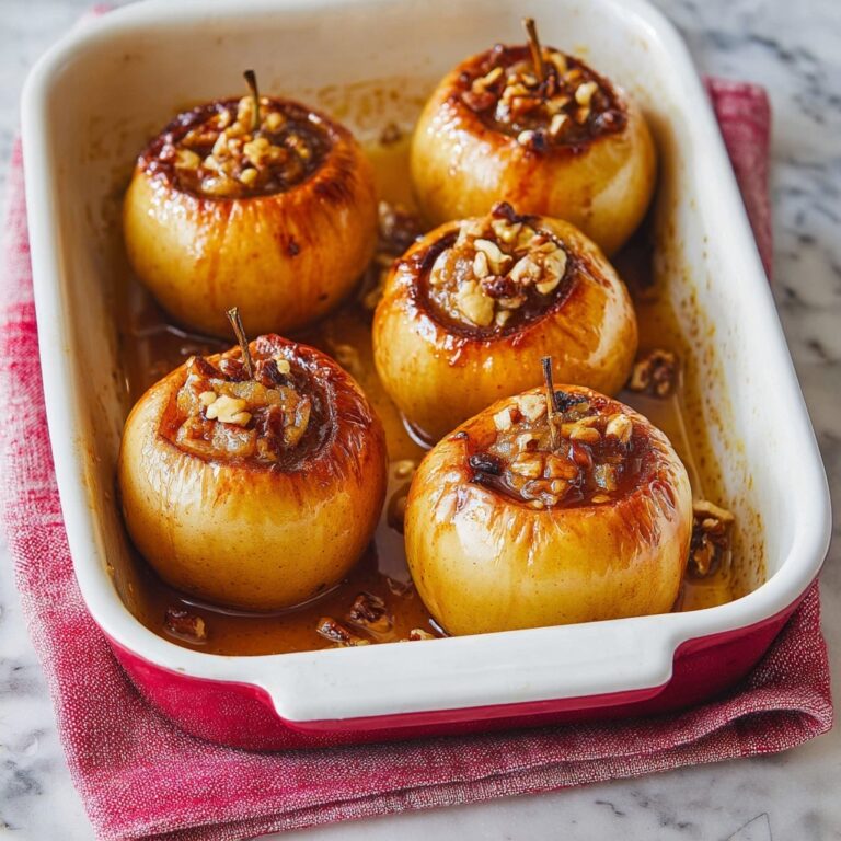 Baked Apples with Cranberries, Walnuts, and Caramel Sauce Recipe