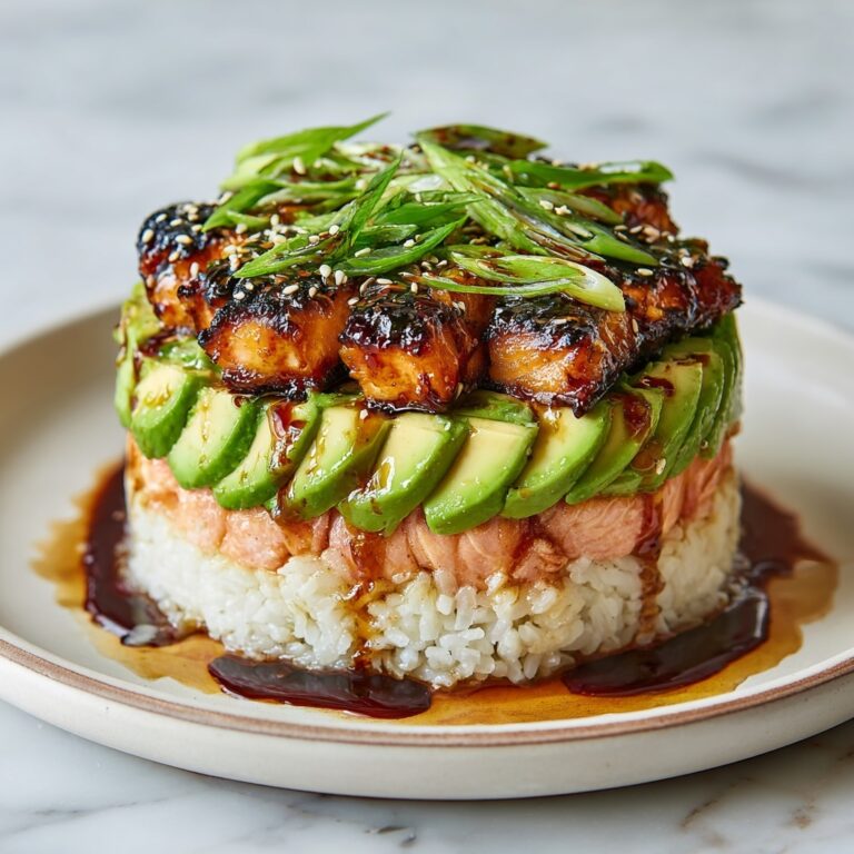 Teriyaki Salmon Avocado Stack Recipe