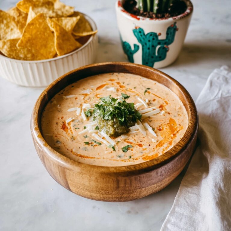 Cheesy Queso Dip with Green Chilies and Cilantro Recipe