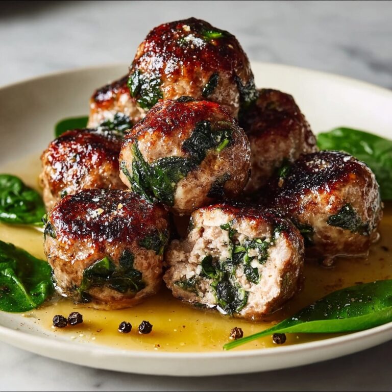 Spinach Garlic Meatballs Recipe
