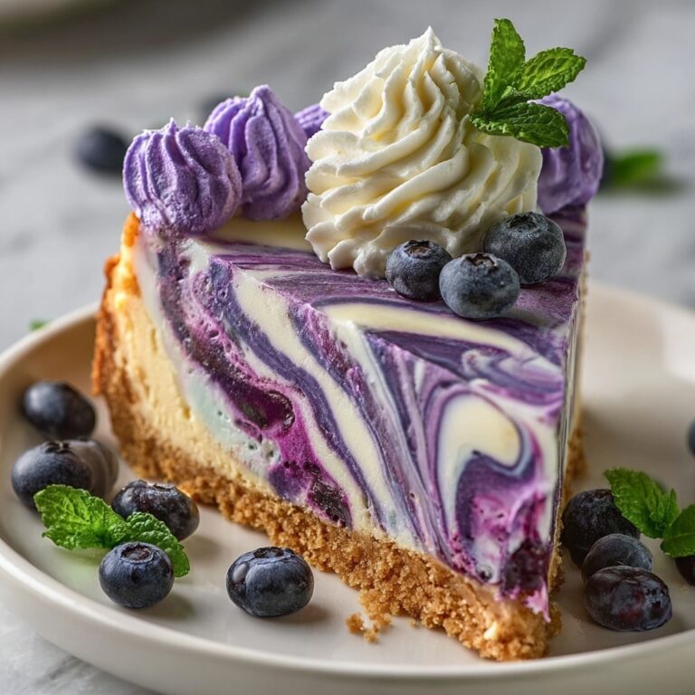 White Chocolate Blueberry Cheesecake – Creamy, Fruity & Decadent Dessert Recipe