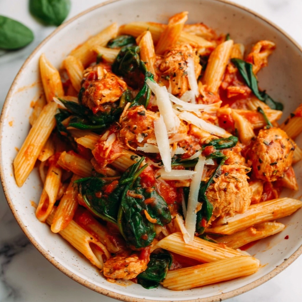 No-Boil Baked Penne with Meatballs Recipe - Recipe Image