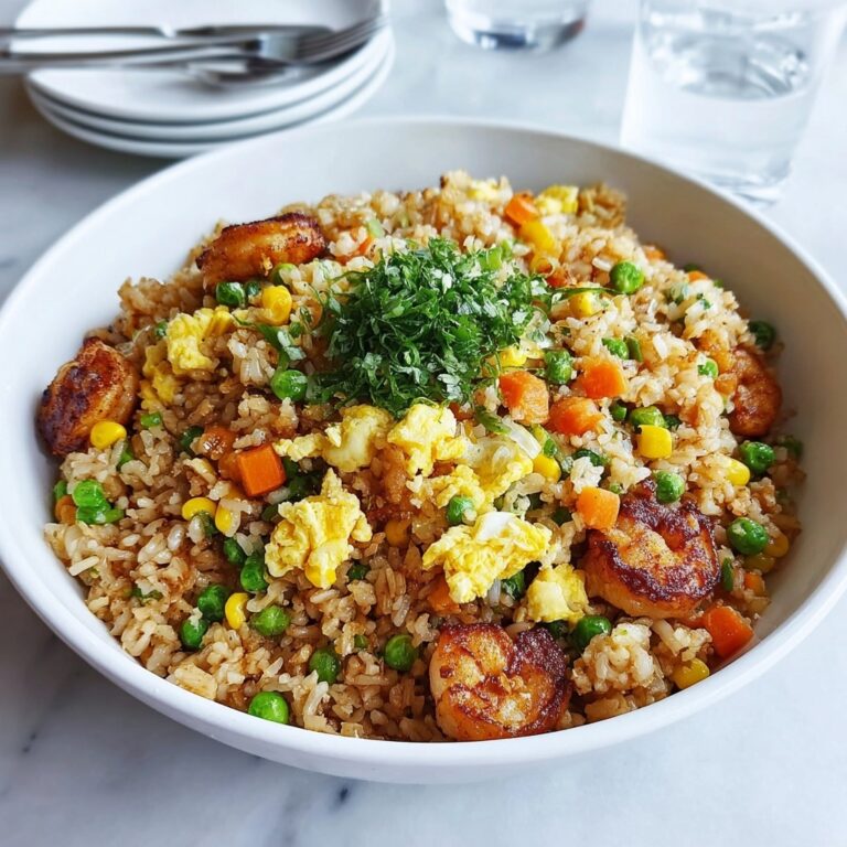 High Protein Crispy Garlic Chicken Fried Rice (Quick & Flavorful!) Recipe
