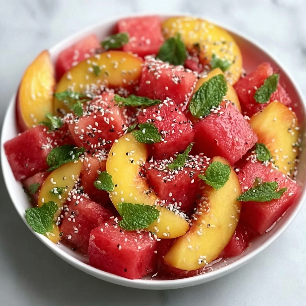 Peach Watermelon Salad: An Amazing Ultimate Recipe - Recipe Image