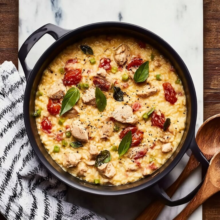 Savory Basque Risotto with Chicken, Chorizo, and Peppers Recipe