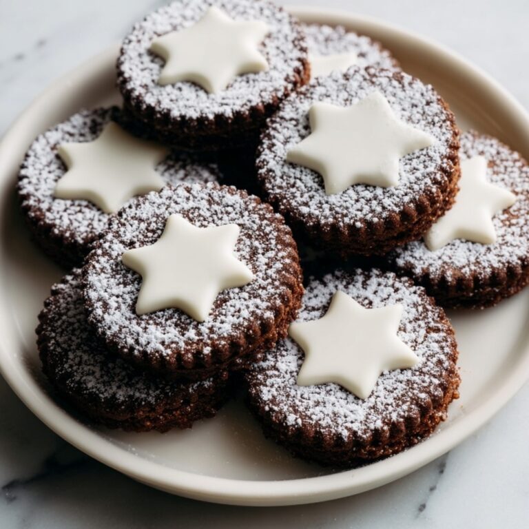 Gingerbread Linzer Cookies with White Chocolate Ganache Recipe