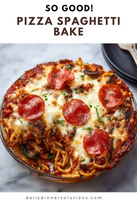 Loaded Pizza Spaghetti Bake Recipe - Recipe Image