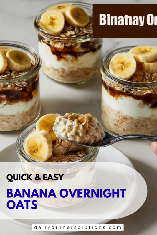 Banana Overnight Oats Recipe - Recipe Image