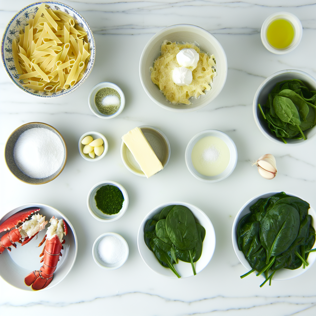 Lobster & Spinach Alfredo Pasta Recipe - Recipe Image