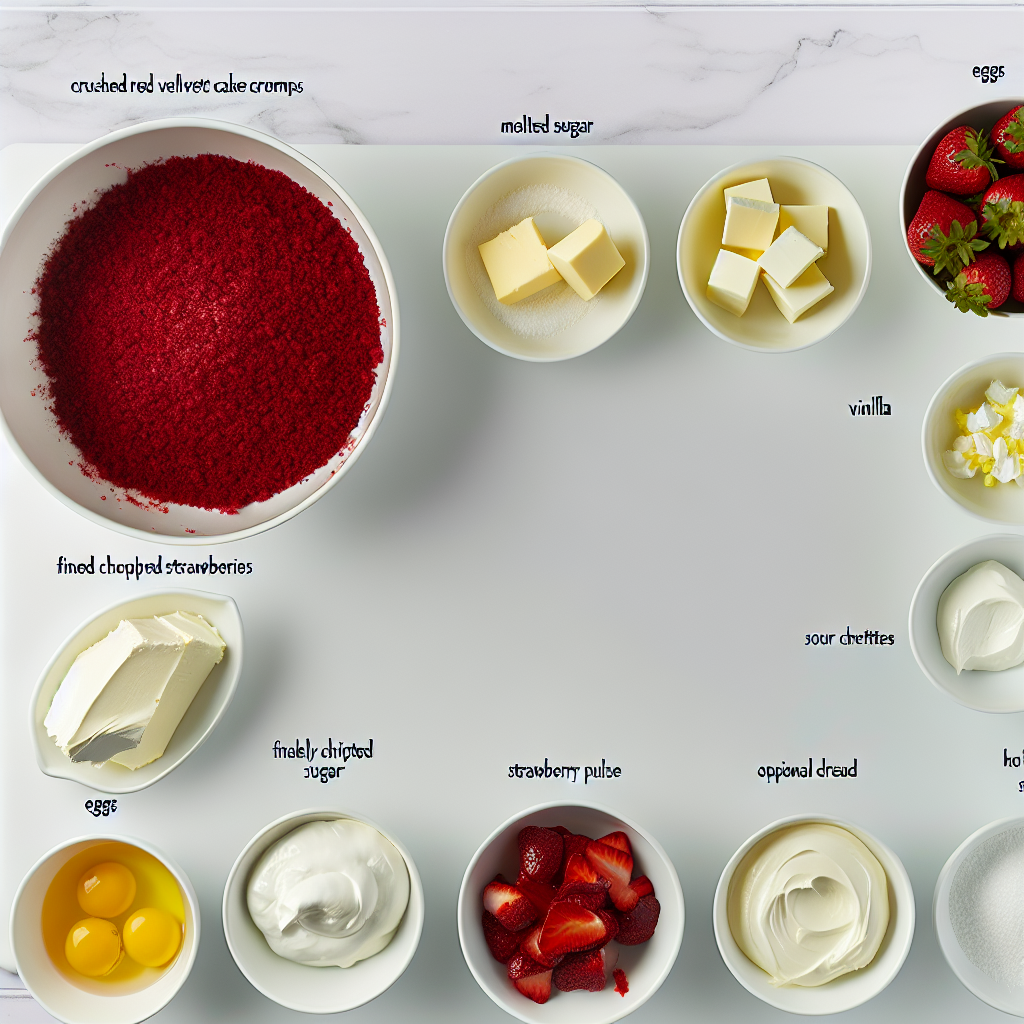 Red Velvet Strawberry Cheesecake – Creamy & Stunning Dessert Recipe - Recipe Image