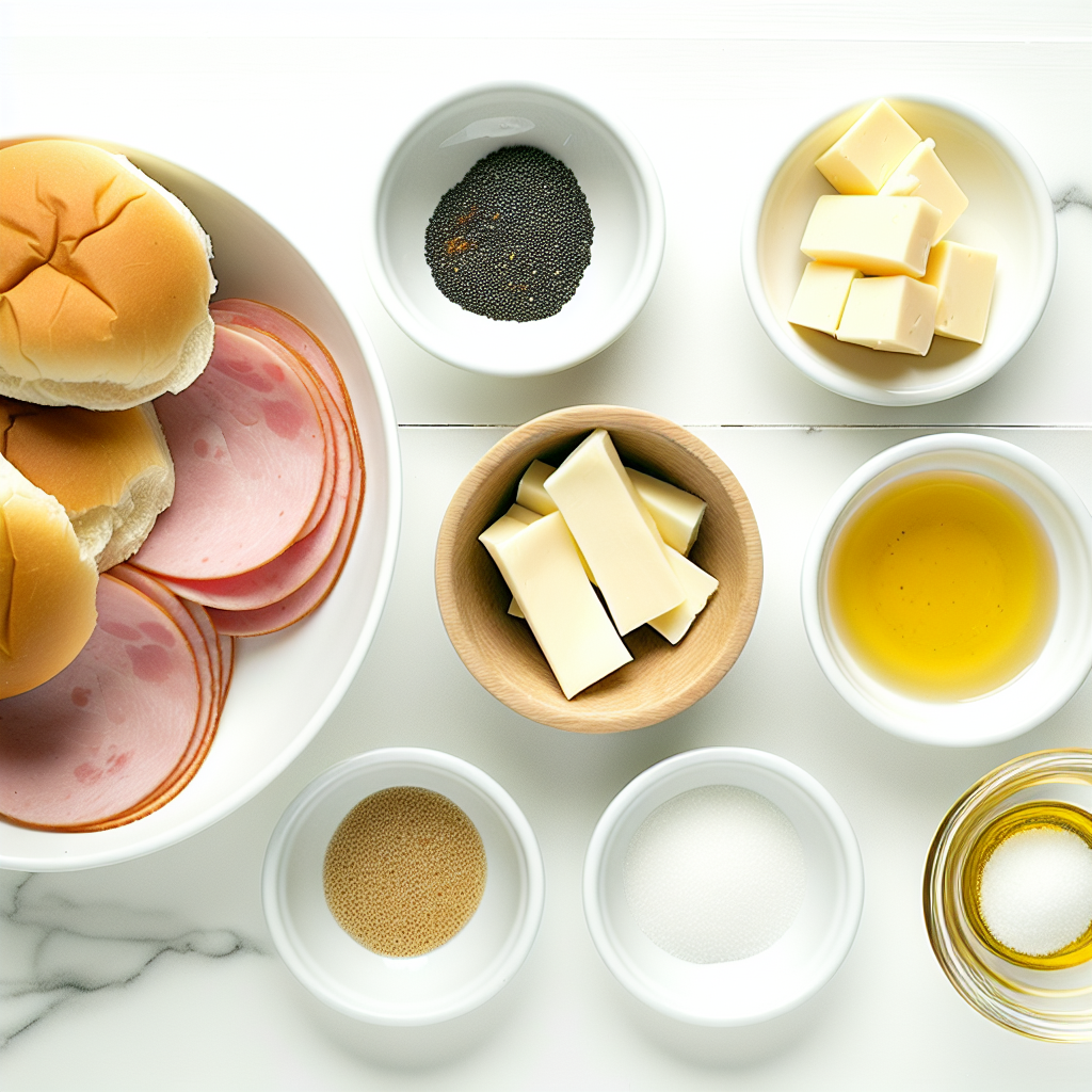 Ham and Swiss Hawaiian Roll Sliders Recipe - Recipe Image