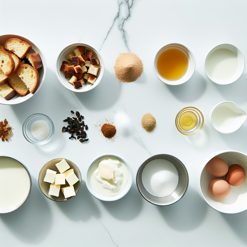 Classic Bread Pudding with Homemade Vanilla Sauce Recipe - Recipe Image