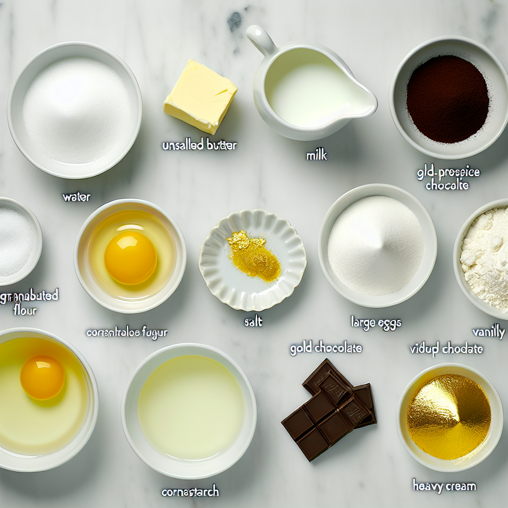 Gold-Dusted Chocolate Profiteroles Recipe - Recipe Image