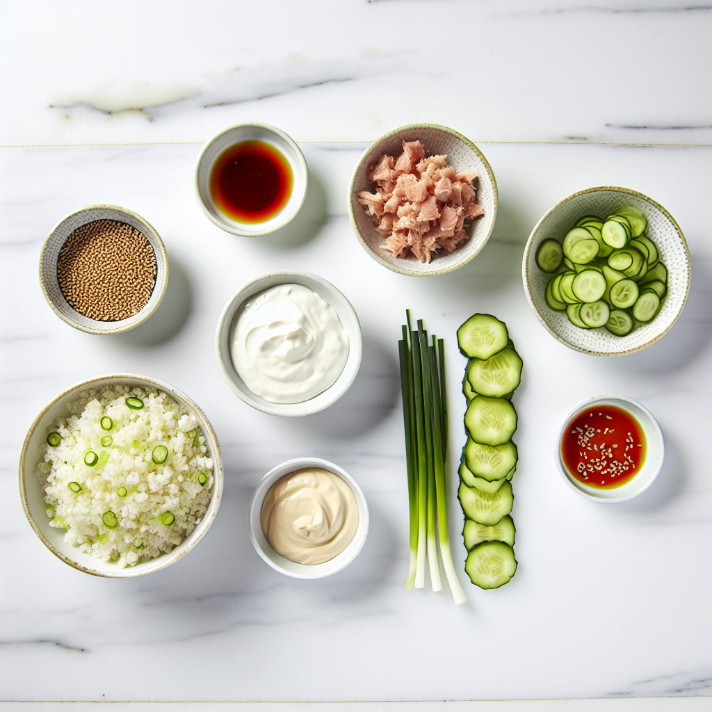 Spicy Tuna Bowls with Cauliflower Rice Recipe - Recipe Image