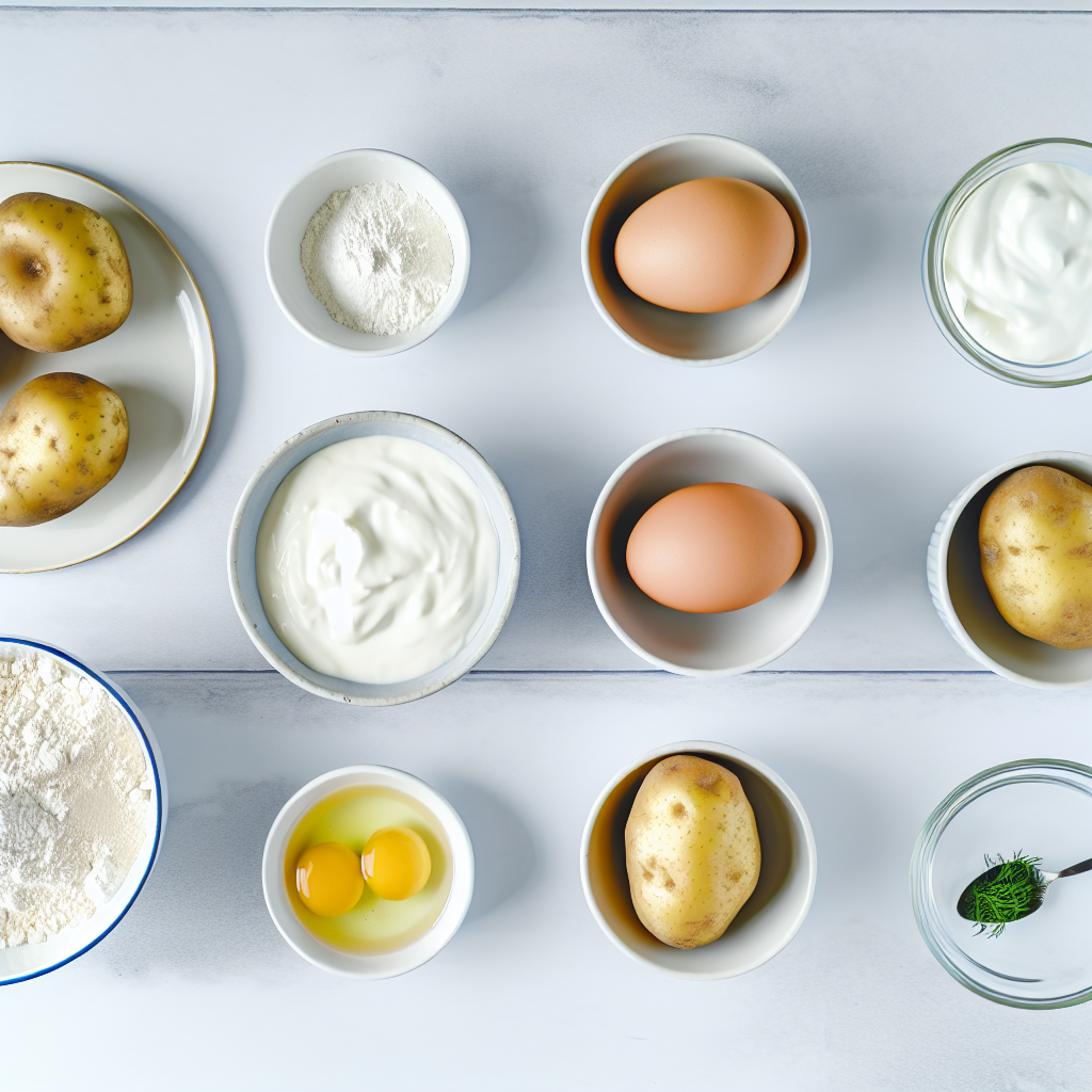Mini Potato Pancakes with Dill and Sour Cream Recipe - Recipe Image