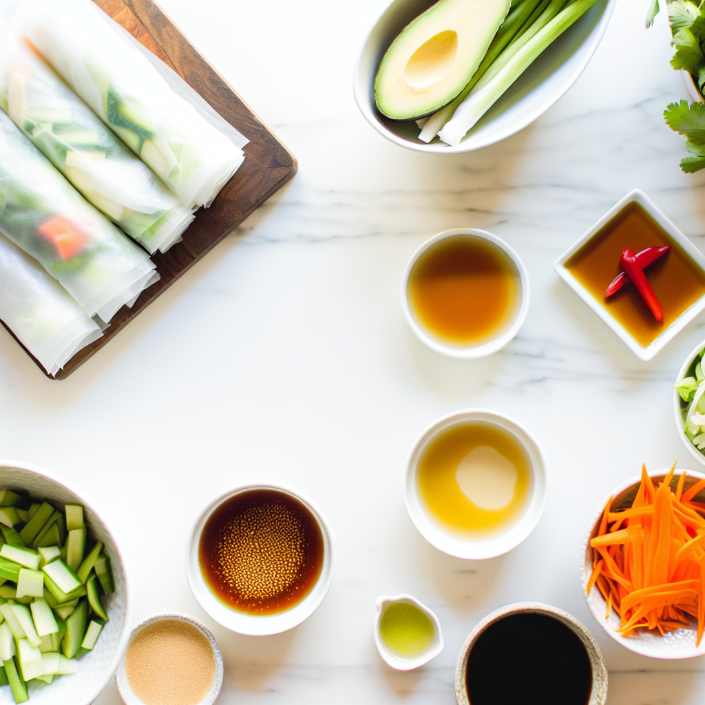 Vegetable Spring Rolls with Peanut Sauce Recipe - Recipe Image
