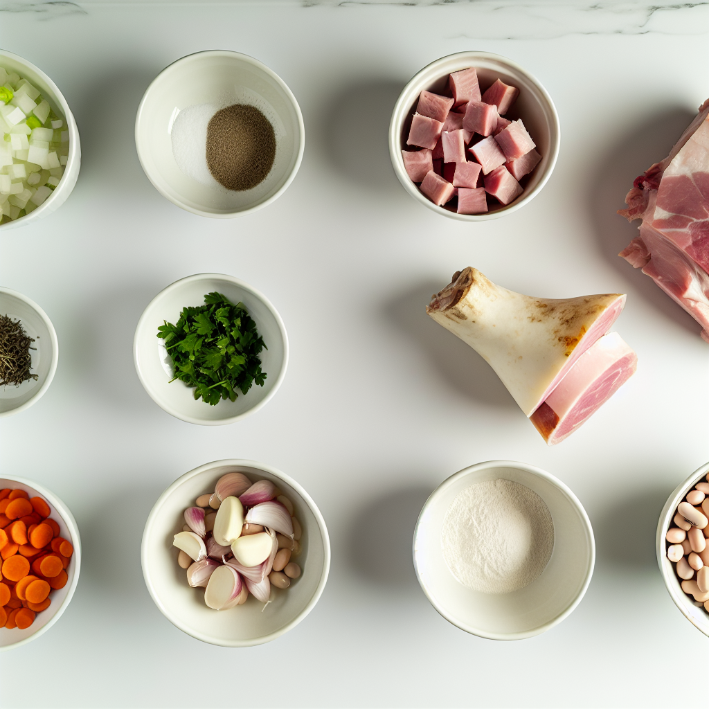 Ham and Bean Soup with Fresh Herbs and Tender Dried Beans Recipe - Recipe Image