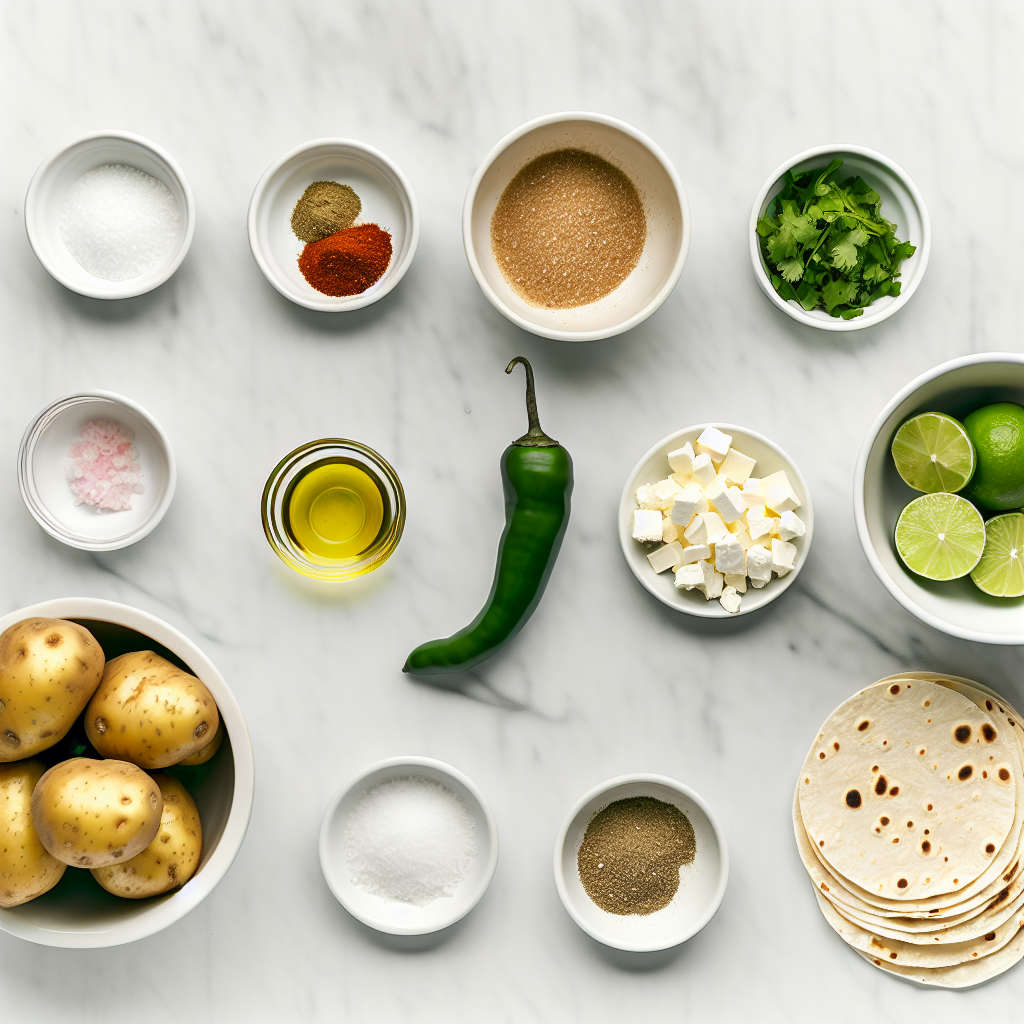 Potato Tacos with Green Chilies Recipe - Recipe Image