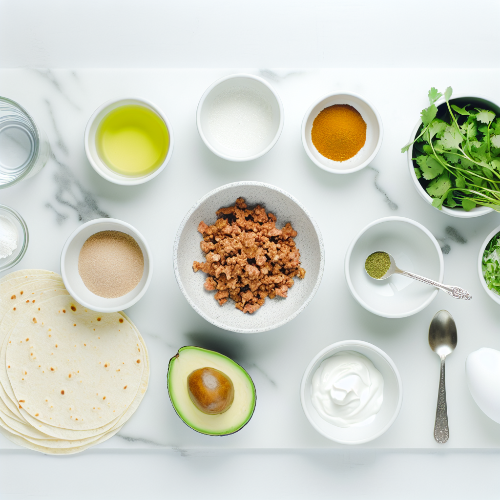 Crispy Baked Ground Turkey Tacos with Avocado Sauce Recipe - Recipe Image