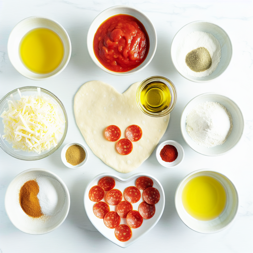 Heart-Shaped Mini Pizzas Recipe - Recipe Image