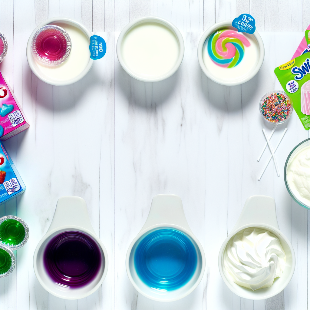 Colorful Unicorn Jello Cups Recipe - Recipe Image