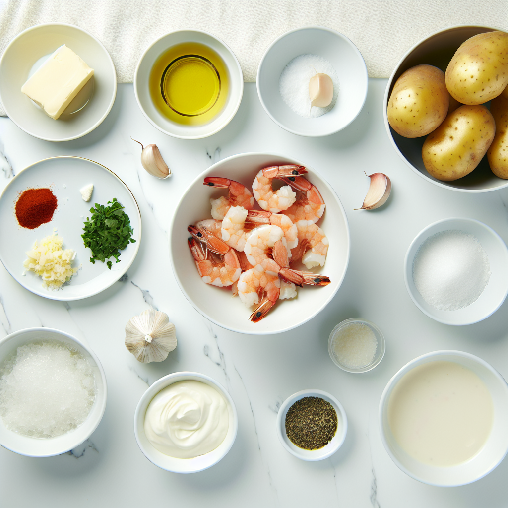 Creamy Garlic Shrimp over Mashed Potatoes Recipe - Recipe Image