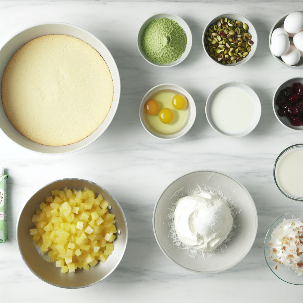 Dreamy Tropical Pistachio Bliss Cake Recipe - Recipe Image