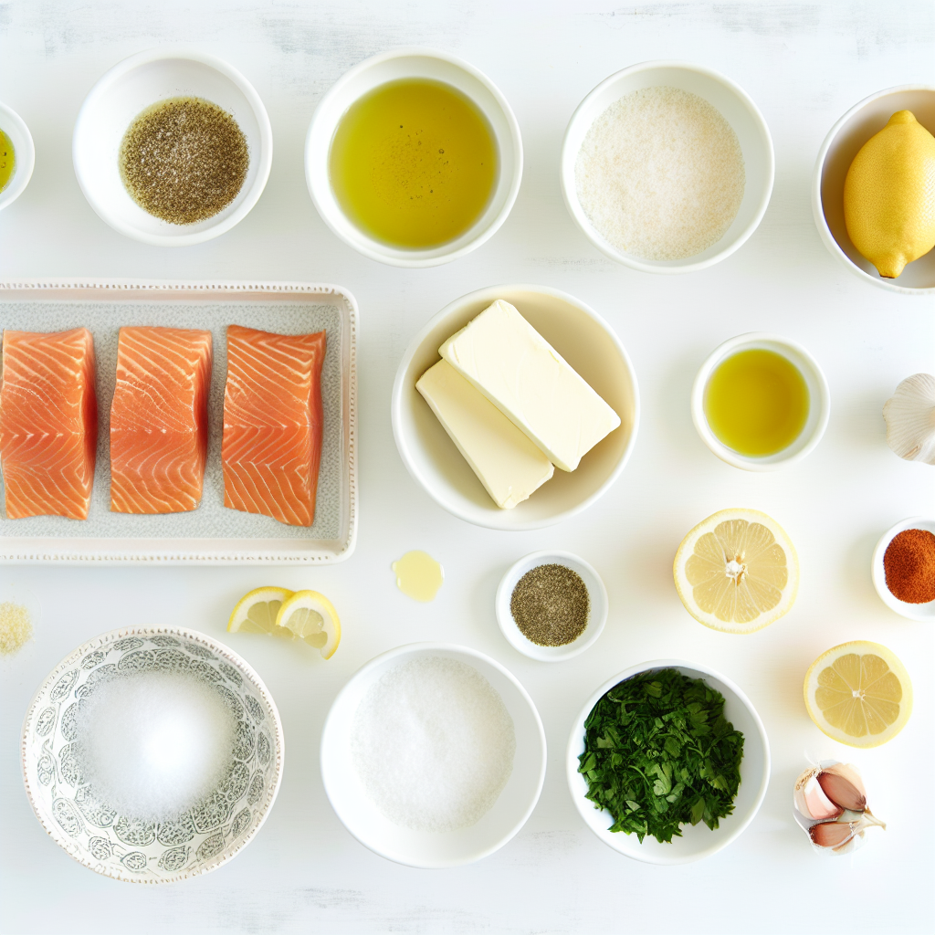 Baked Salmon with Lemon Butter Cream Sauce – Quick & Delicious Recipe - Recipe Image