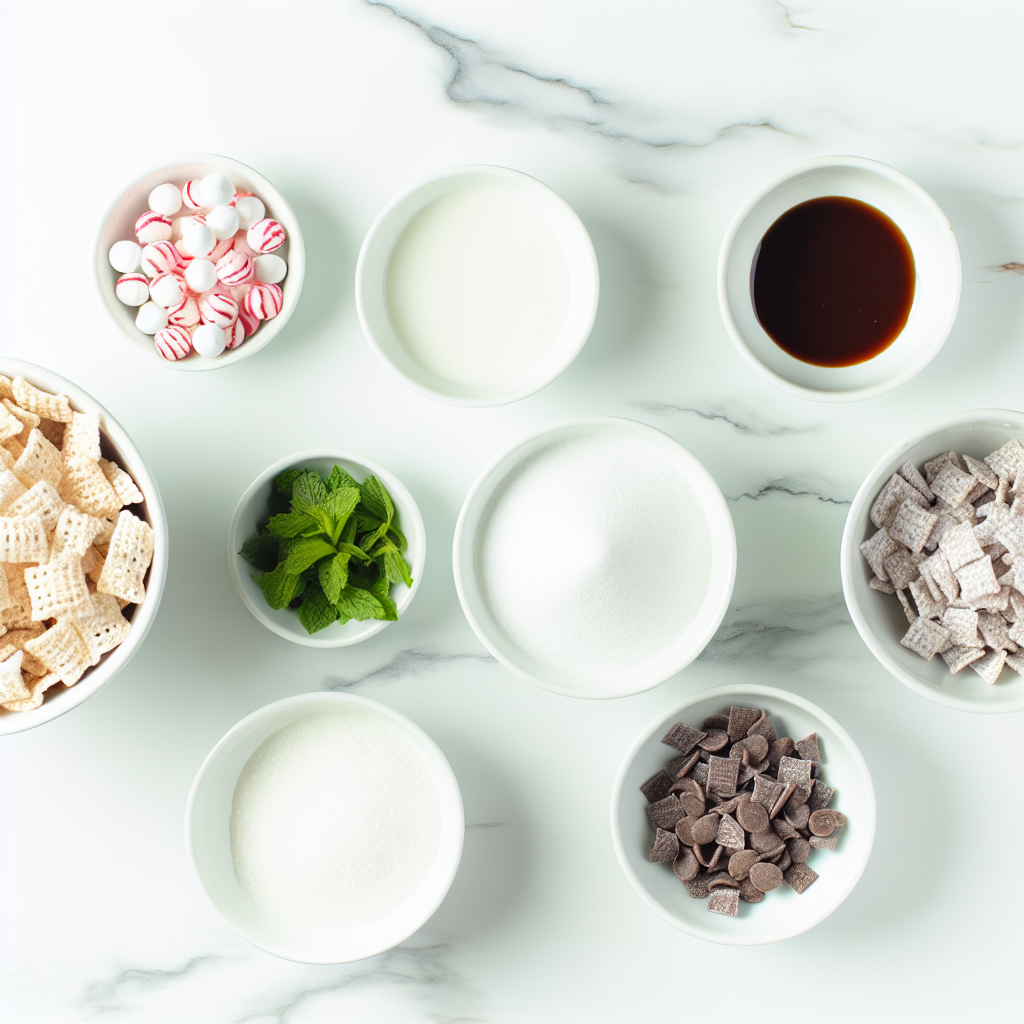 Peppermint Bark Muddy Buddies Recipe - Recipe Image