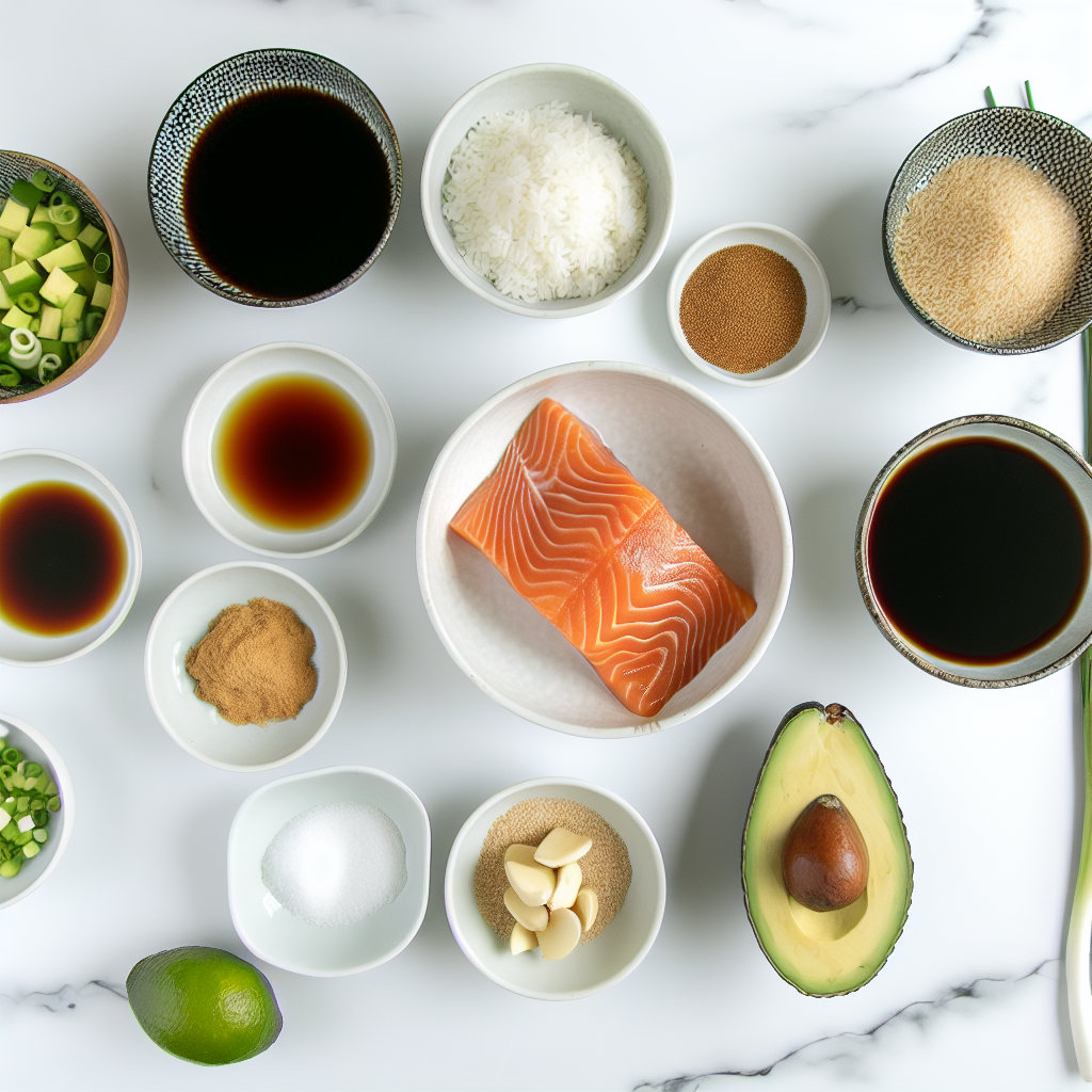 Teriyaki Salmon Avocado Stack Recipe - Recipe Image