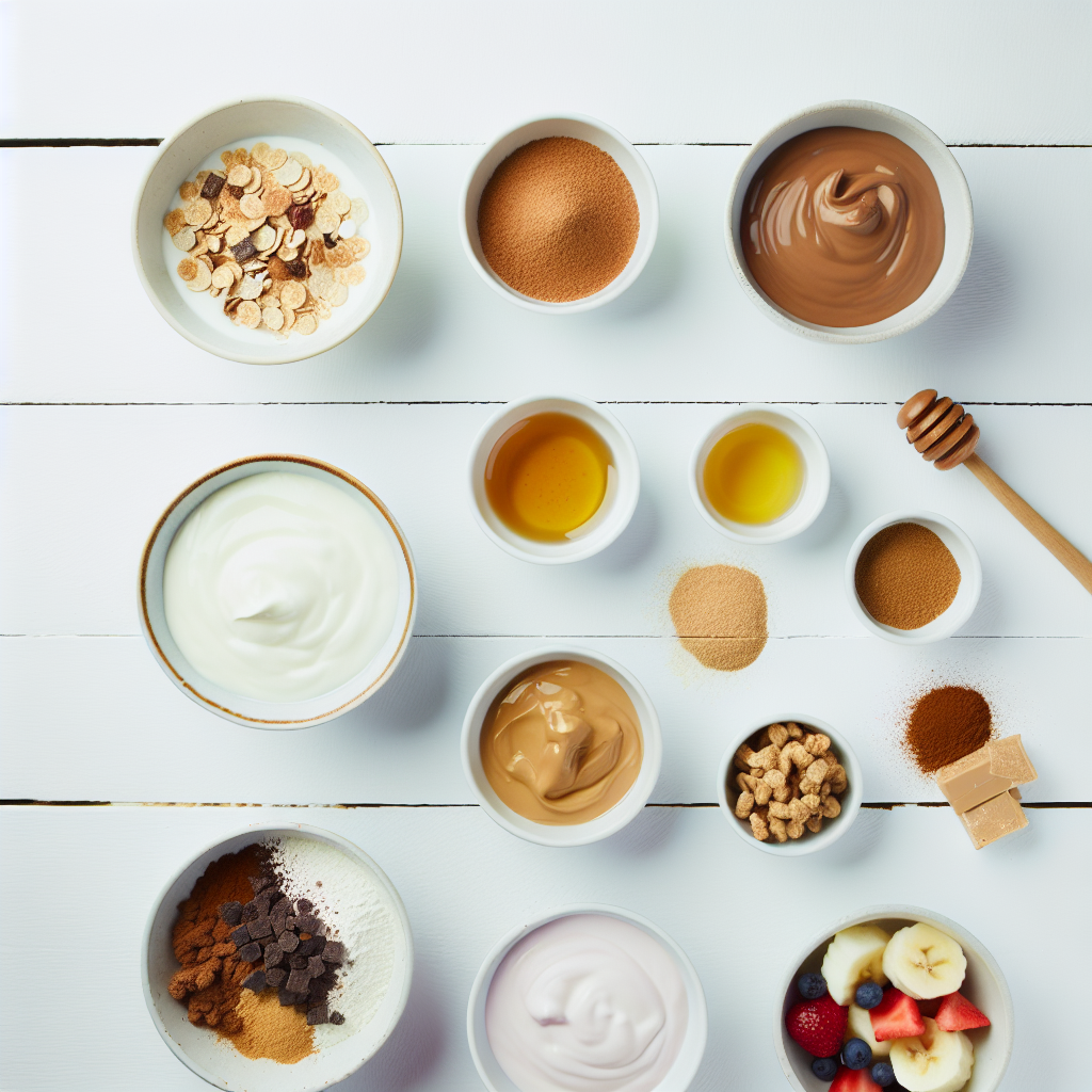 Chocolate Protein Yogurt Bowl with Peanut Butter and Toppings Recipe - Recipe Image