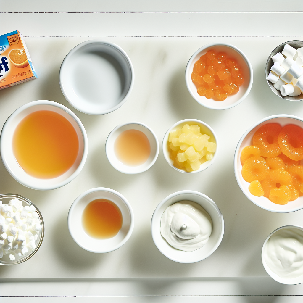 Orange Fluff Jello Salad: Light, Creamy & Retro Sweet Treat Recipe - Recipe Image