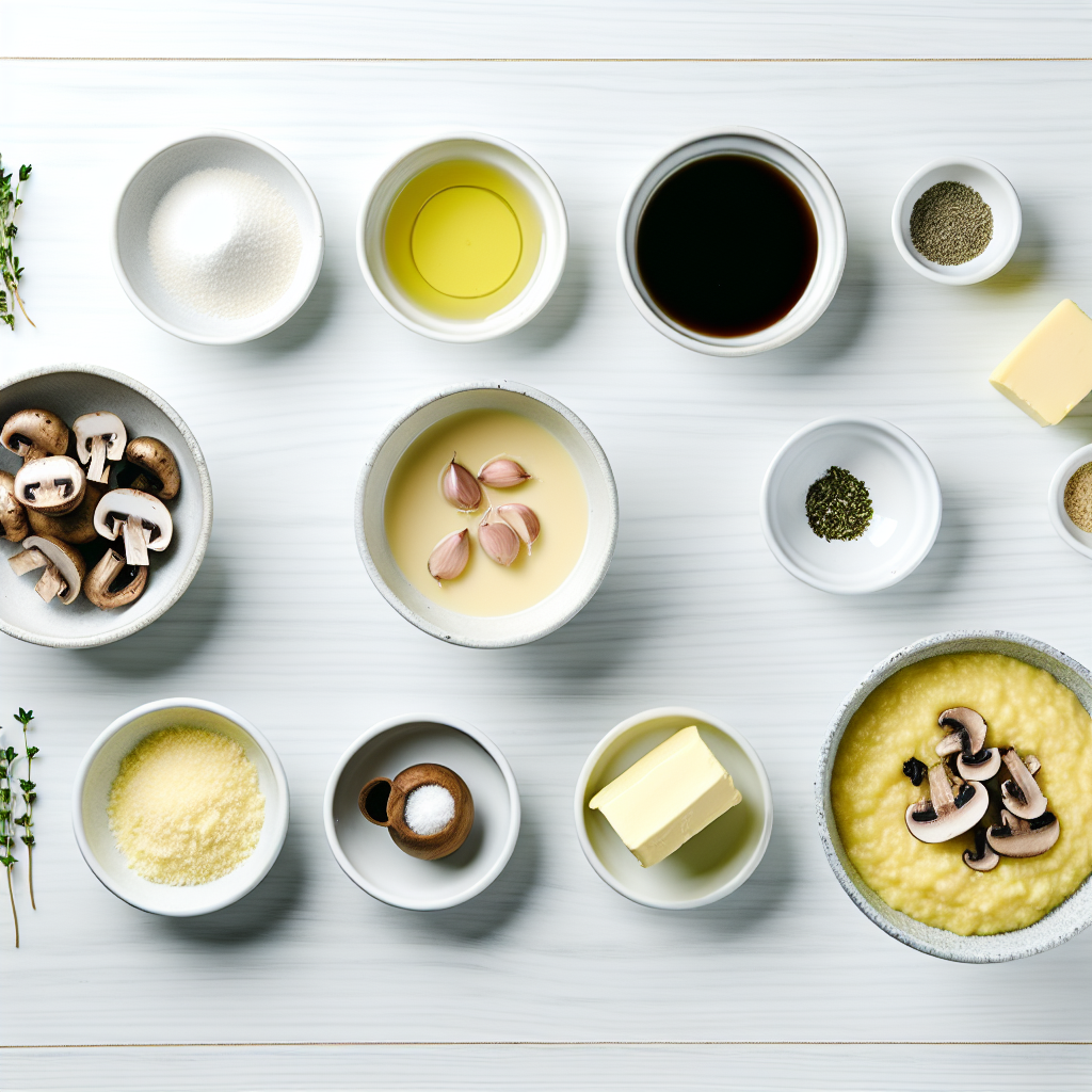 Creamy Garlic Mushroom Polenta with Parsley Recipe - Recipe Image