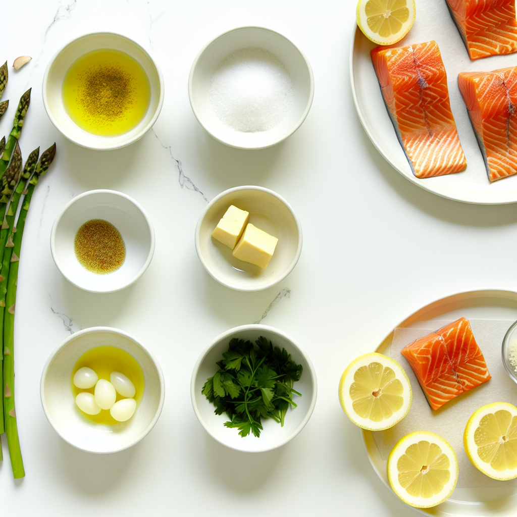 Lemon Baked Salmon with Asparagus, Cherry Tomatoes, and Parmesan Recipe - Recipe Image