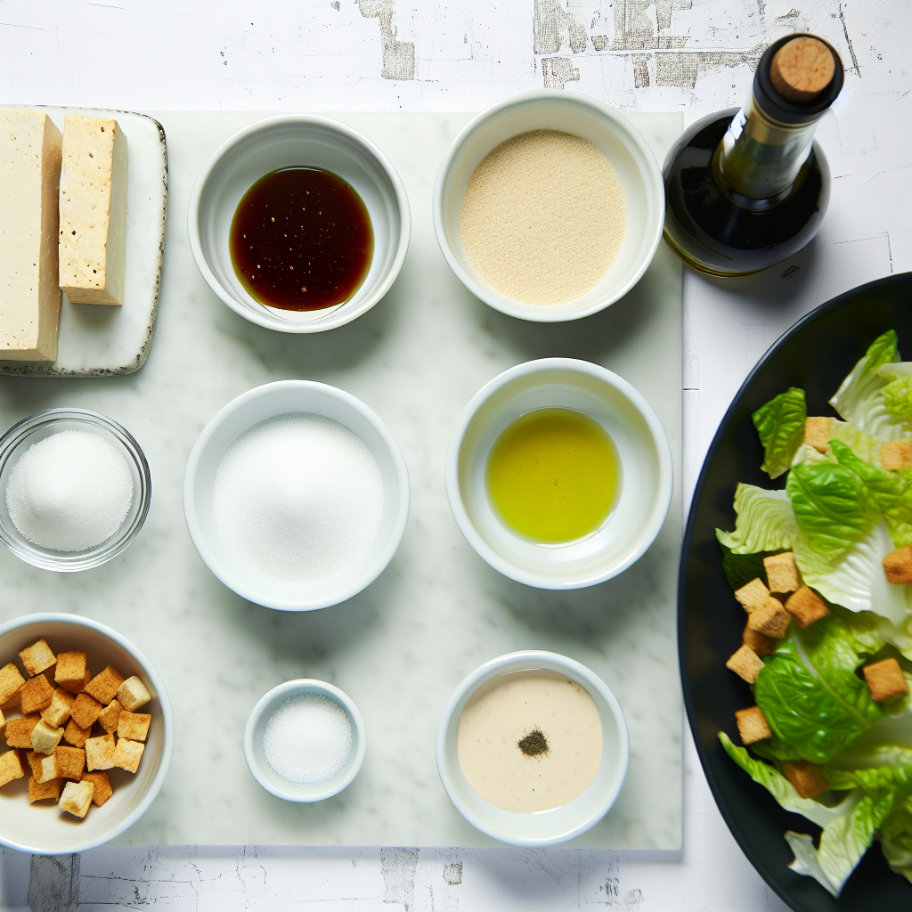 Crispy Buffalo Tofu with Caesar Salad Recipe - Recipe Image
