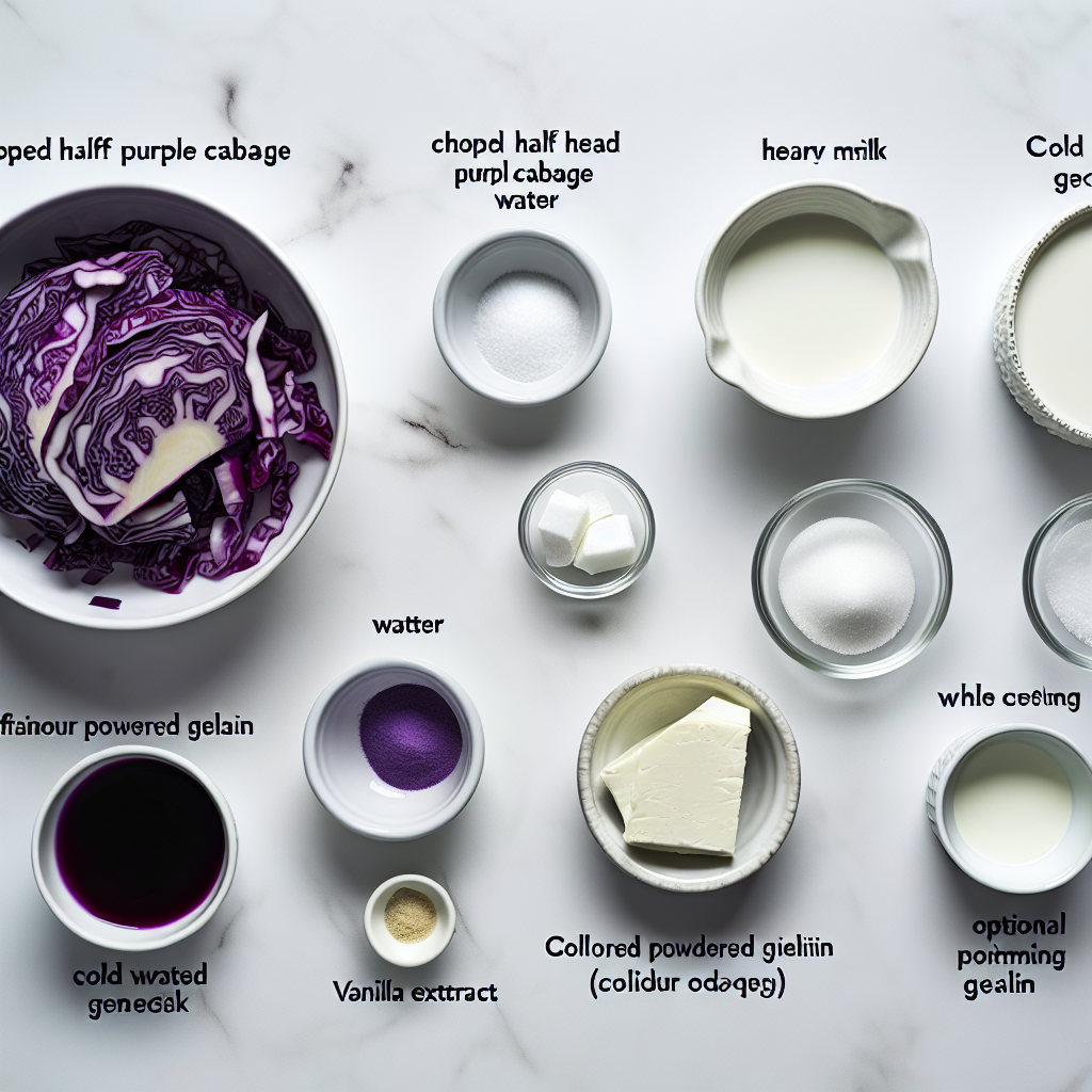 Purple Cabbage Panna Cotta Recipe - Recipe Image