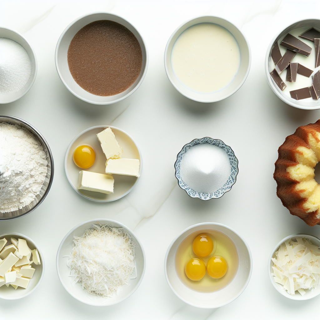 Delicious White Chocolate Coconut Bundt Cake Recipe - Recipe Image