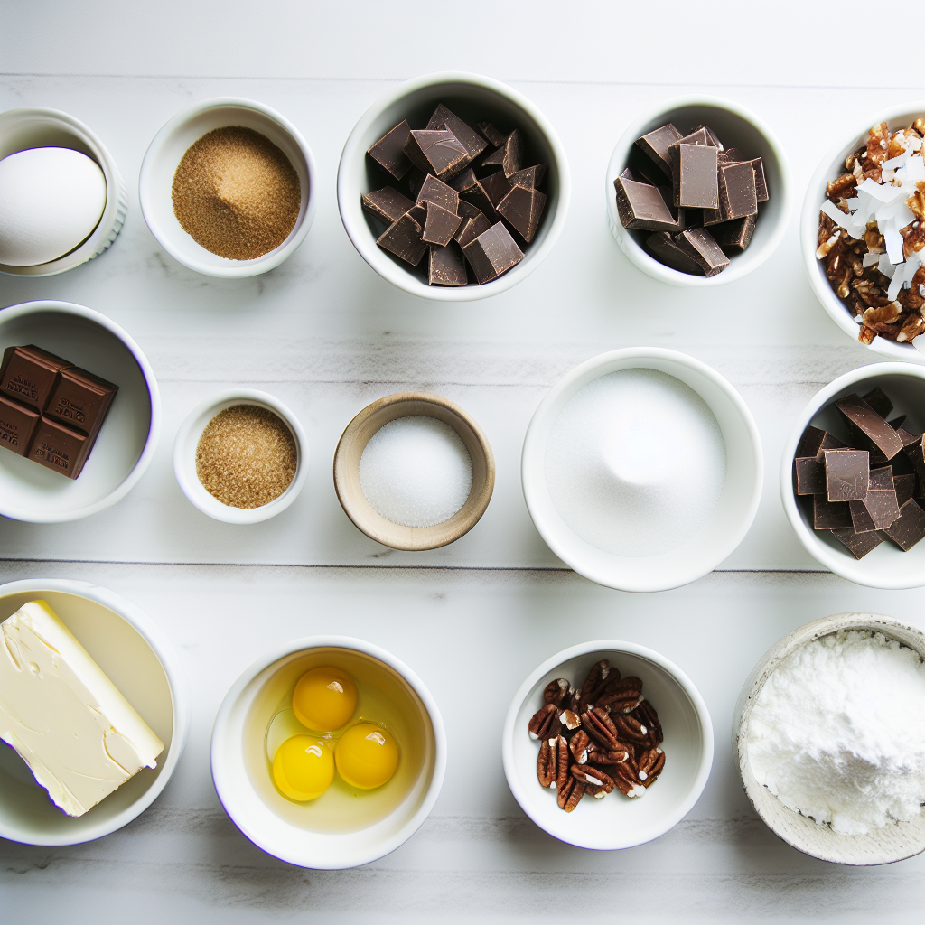 Decadent German Chocolate Pecan Brownies Recipe - Recipe Image