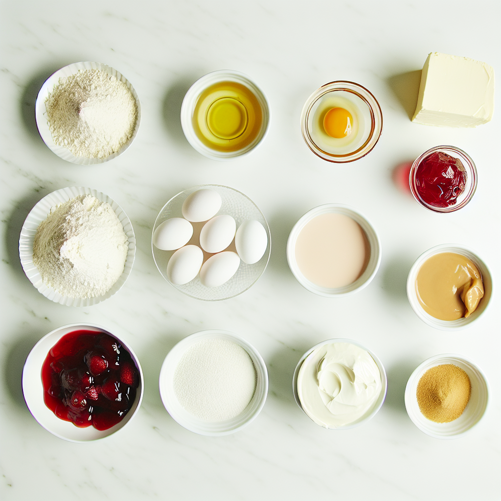 Peanut Butter Jelly Cheesecake Cake Recipe - Recipe Image