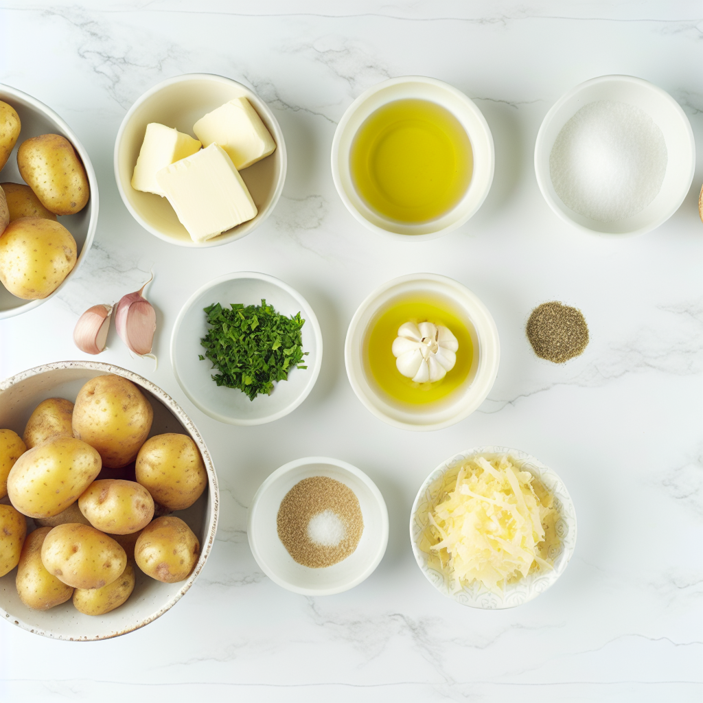 Crispy Garlic Butter Parmesan Smashed Potatoes Recipe - Recipe Image
